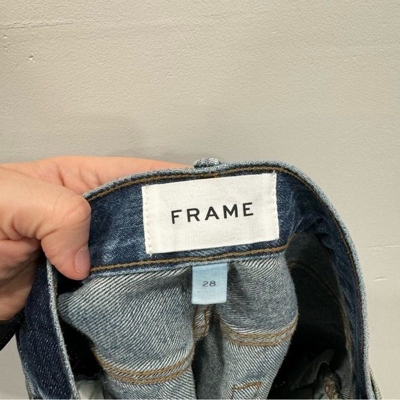 Frame High Rise Vintage Jeans Frays Northville Rips Size 28 - Picture 7 of 9